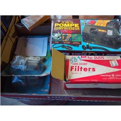 Various Small Engine Parts (Filters, Compressor, Parts)