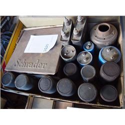 Various Small Engine Parts (Filters, Batteries, Schrader Kit)
