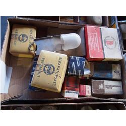 Various Small Engine Parts (Repair Kits, Parts, Display Cases)