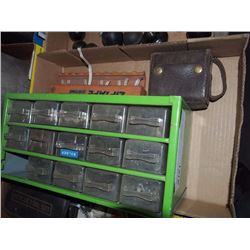 Various Small Engine Parts (Canadian Brass Compass, Zip tape Identification System)