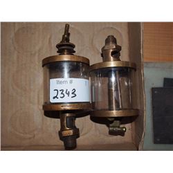 Medium Brass Engine Oilers, Pair