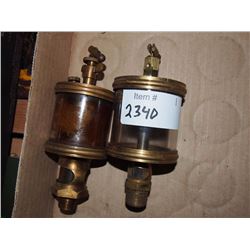 Medium Brass Engine Oilers, Pair