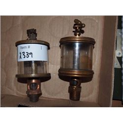 Medium Brass Engine Oilers, Pair