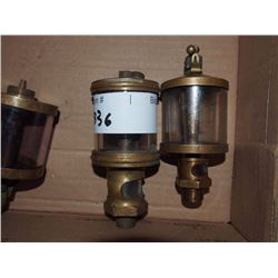 Medium Brass Engine Oilers, Pair