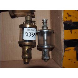 Medium Brass/Nickel Engine Oilers, Pair