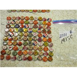 Misc. Cork Lined Bottle Caps (100)