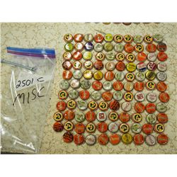 Misc. Cork Lined Bottle Caps (100)