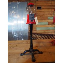 Glass Top Bubble Gum Machines, Coin Operated