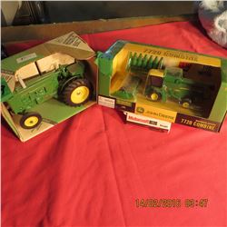 1/64 John Deere 7720 combine & 1/16 John Deere model M tractor