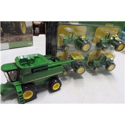John Deere 9750 STS combine & 4 - 4000 series tractors (miniature)