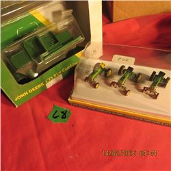 Set of 3 Dubuque tractors & John Deere CTS Rice combine