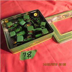 Box of miniature tractors