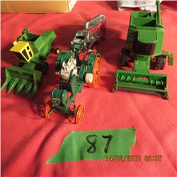 Box of miniature harvesting equipment