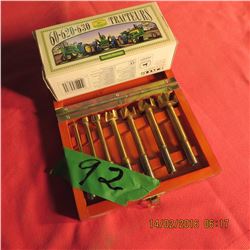 7 Fostner bits and JD 60, 620 & 630 tractor