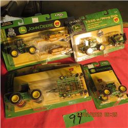 1/64 scale 9520/1812C scrapers, 8870, 7520, disc & 7020 tractor