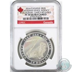 RCM Issue: 2014 Canada $20 25th Anniversary of the Canadian Space Agency NGC Certified PF-70 Ultra C