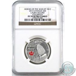 RCM Issue: 2013 Canada $4 Heroes of 1812 - Laura Secord NGC Certified PF-70 (TAX Exempt) POPULATION: