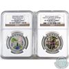 Image 1 : RCM Lot: 2x 2013 $10 Twelve Spotted Skimmer & 2015 $10 Pygmy Snaketail NGC Certified PF-70