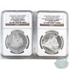 Image 1 : RCM Lot: 2x 2015 Canada $20 Canadian Home front Series Fine Silver Coins NGC Certified PF-70 Ultra C