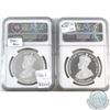 Image 2 : RCM Lot: 2x 2015 Canada $20 Canadian Home front Series Fine Silver Coins NGC Certified PF-70 Ultra C