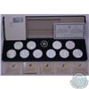 Image 1 : RCM Issue: 1988 Calgary Olympic Sterling Silver 10-Coin Set in the Original Display Case. Set includ