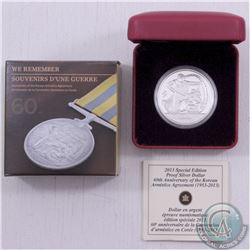 RCM Issue: 2013 Canada Special Edition Silver Dollar Commemorating The 60th Anniversary of the Korea