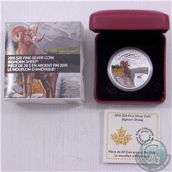 RCM Issue: 2015 Canada $20 Majestic Animal Series Bighorn Sheep Fine Silver Coin (TAX Exempt).