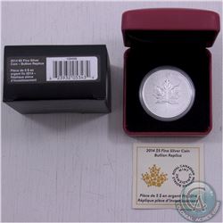 RCM Issue: 2014 Canada $5 Silver Maple Leaf Reverse Proof Bullion Replica (TAX Exempt)