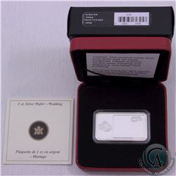 RCM Issue: Canada Pure Silver 1oz. Wedding Wafer issued by the Royal Canadian Mint (with spot for en