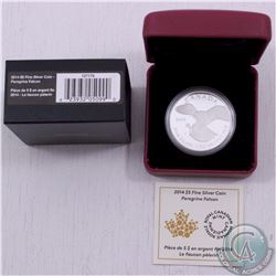 RCM Issue: 2014 Canada Peregrine Falcon Proof $5 Fine Silver Coin (TAX Exempt)