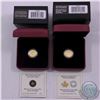 Image 1 : RCM Lot: 2x 2012 & 2015 Canada 1/10 $5 Pure Gold Coins. You will receive the 2012 Year of the Dragon