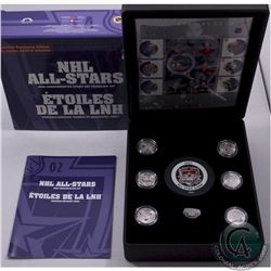 Canada Post Issue: 2002 NHL All-Stars Limited Edition 6 coin Stamp and Medallion set. This deluxe se