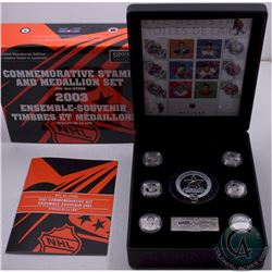 Canada Post Issue: 2003 NHL All-Stars Limited Edition 6 coin Stamp and Medallion set. This deluxe se