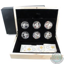 RCM Issue: 2015 Canada $10 Fine Silver NHL Goalies 6-coin subscription set in Deluxe Wooden display 