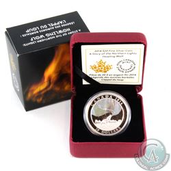 RCM Issue: 2014 Canada $20 A Story of the Northern Lights: Howling Wolf Hologram Fine Silver Coin(TA