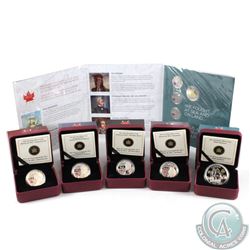 RCM Lot: 6x 2012-2013 Canada War of 1812 RCM issued coins. This lot includes; 2012 $10 HMS Shannon,