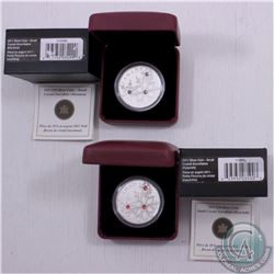 RCM Lot: 2011 Canada $20 Crystal Snowflake Fine Silver coins. You will receive the Montana & Hyacint