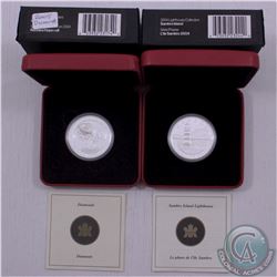 RCM Lot: 2004 Canada $20 Sambro Island Lighthouse & 2005 Canada $20 Diamonds Natural Wonders Fine Si