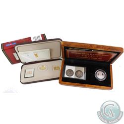 RCM Lot: 2001 Canada 3-Cent Stamp Coin and Stamp Set & 2008 RCM 100th Anniversary Coin & Stamp Set. 