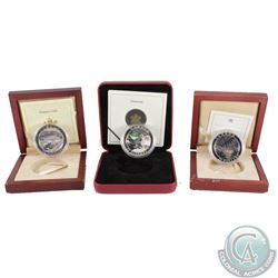 RCM Lot: 2003 Canada $20 Niagara Falls, 2004 $20 Aurora Borealis and 2005 $20 Diamonds Natural Wonde