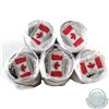 Image 1 : RCM Lot: 5 x 2015 SOME COLOURED Flag 25-cent Original Roll of 40 pcs (5 Rolls)