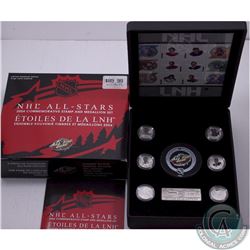 Canada Post Issue: 2004 NHL All-Stars Limited Edition 6 coin Stamp and Medallion set. This deluxe se