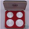 Image 1 : RCM Issue: 1976 Montreal Olympics 4-coin Series VII Sterling Silver Set in All Original Packaging. Y