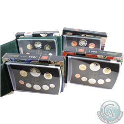 RCM Lot: 1998, 1999, 2000 and 2001 Canada Proof Commemorative Double Dollar Sets. Sets come with all