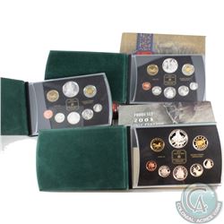 RCM Lot: 2002, 2003 and 2004 Canada Proof Double Dollar Sets. These set come with all their original