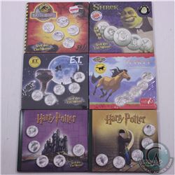 RCM Lot: Reel Coinz 5-coin Medallion & Sticker Sets. This lot includes the following themes: Jurassi