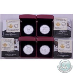 RCM Lot: 4x The Complete Collection of 2014 Canada $20 The White-Tailed Deer 4-Coin Series (TAX Exem