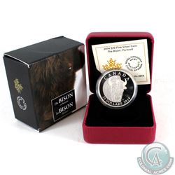 RCM Issue: 2014 Canada $20 1oz The Bison: A Portrait .9999 Fine Silver Coin (TAX Exempt). Please not