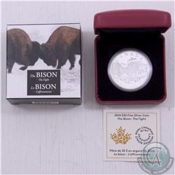 RCM Issue: 2014 Canada $20 1oz The Bison: The Fight .9999 Fine Silver Coin (TAX Exempt). This coin i