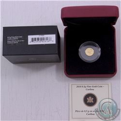 RCM Issue: 2010 25-cent 0.5 gram Caribou Fine Gold coin (TAX Exempt)